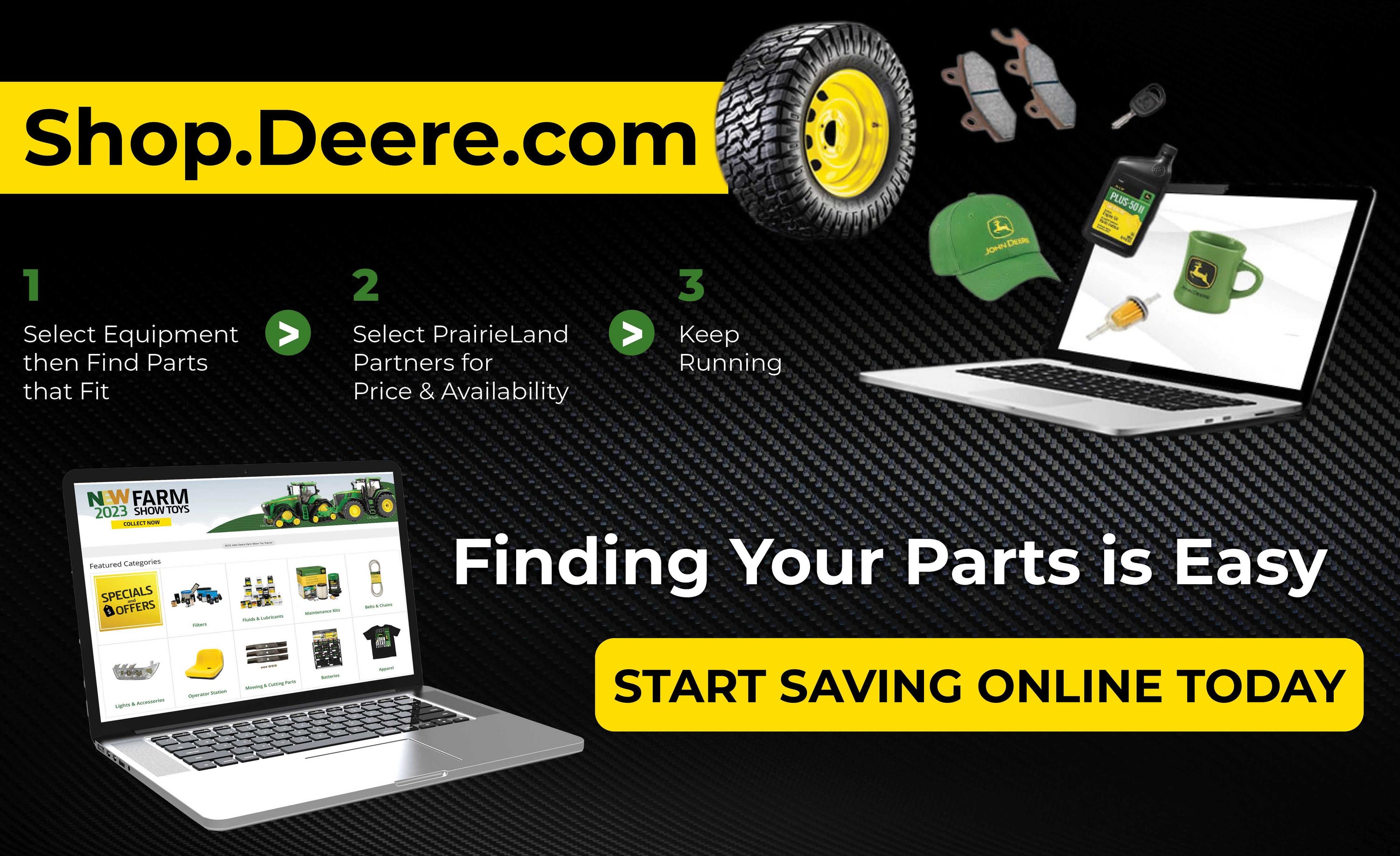 Go to prairielandpartners.com (Shop.deere subpage)